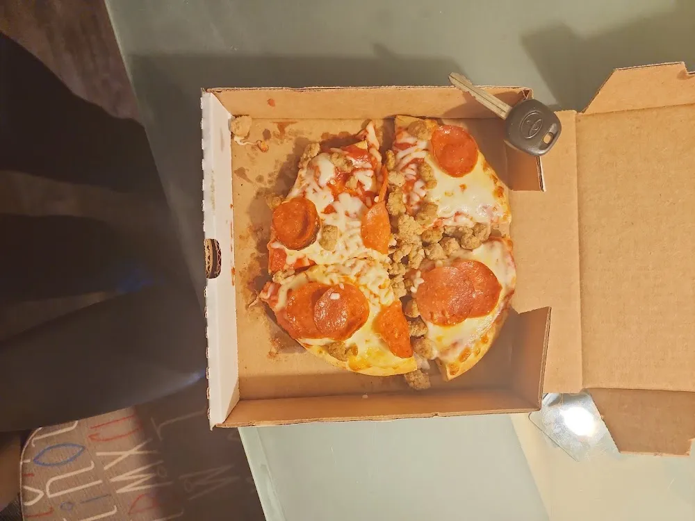 Pepperoni and Italian Sausage Pizza